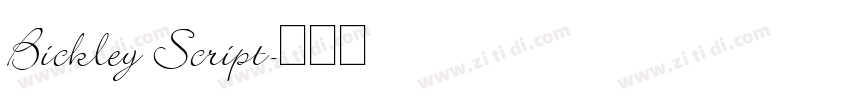 Bickley Script字体转换